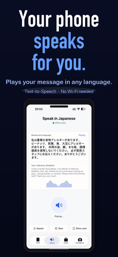 Phone speaks for you