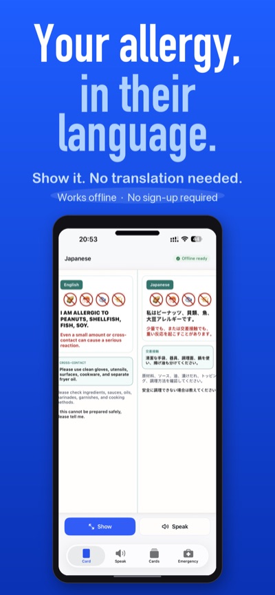 Your allergy, their language